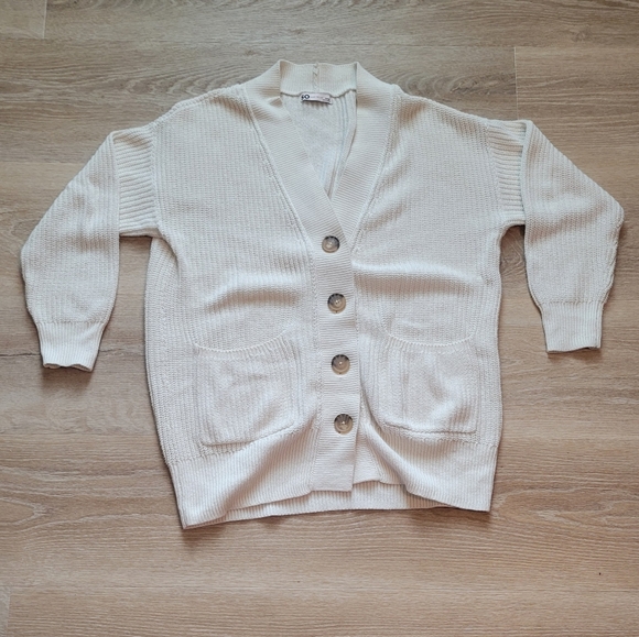 SO Sweaters - SO Women's Cream Cardigan Sweater - Runs Large